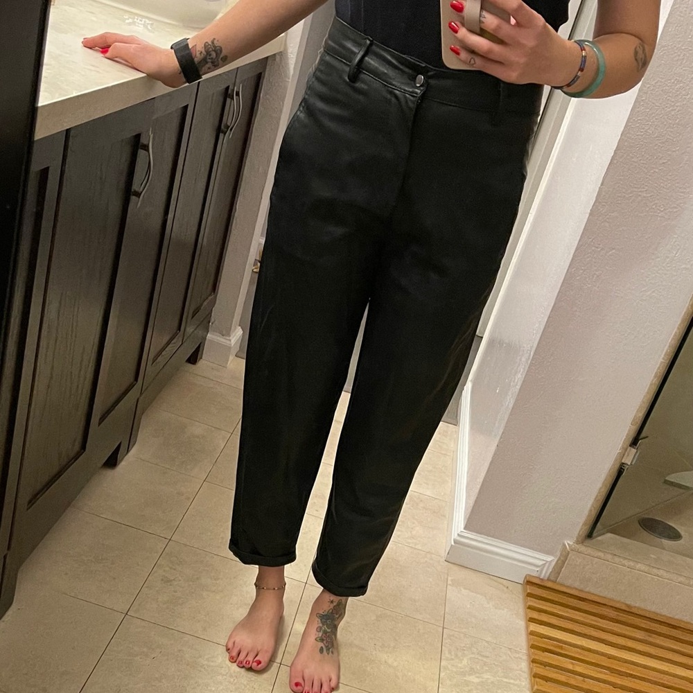 Zara faux leather trouser